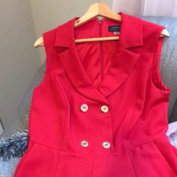 NWT TAHARI ASL JUMPSUIT SIZE RED 10 - Picture 2 of 7